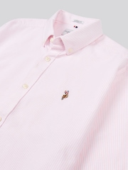 U.S. Polo Assn. Pink Mens Oxford Stripe 100% Cotton Shirt - Image 3 of 3