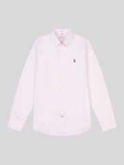 U.S. Polo Assn. Pink Mens Oxford Stripe 100% Cotton Shirt - Image 7 of 9