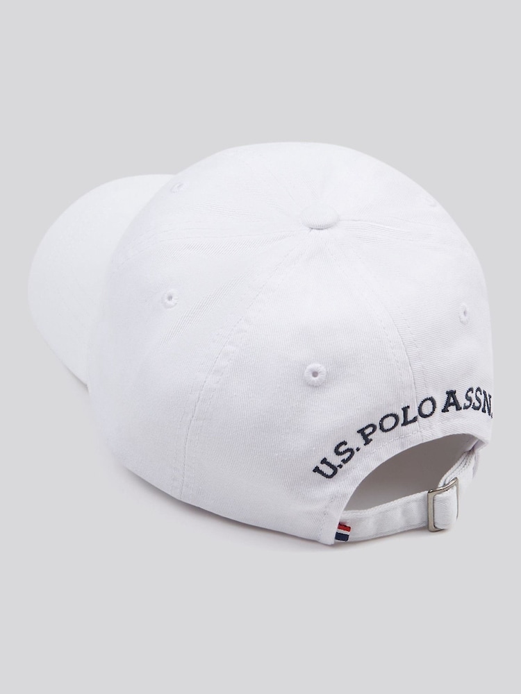 Weiß - U.S. Polo Assn. Mens Washed Casual 100% Cotton Cap - Bild 2 von 4