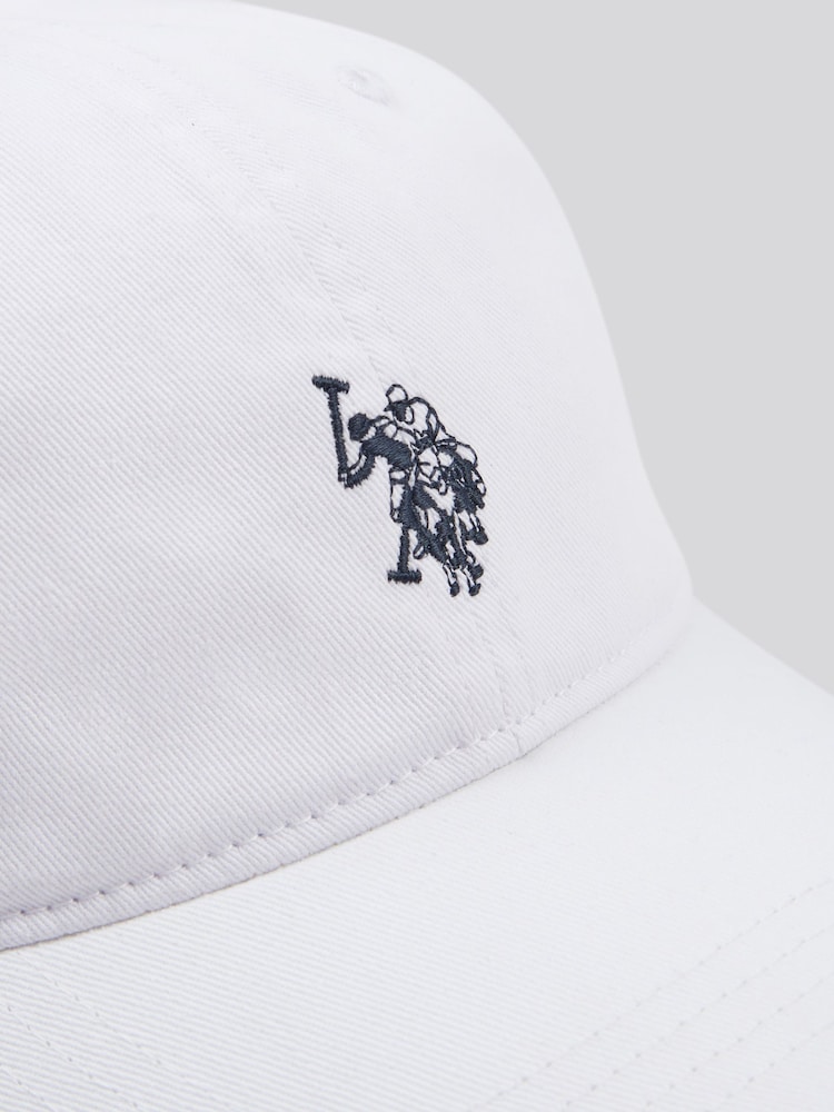 U.S. Polo Assn. White Mens Washed Casual 100% Cotton Cap - Image 3 of 4