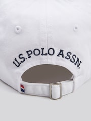 Weiß - U.S. Polo Assn. Mens Washed Casual 100% Cotton Cap - Bild 4 von 4