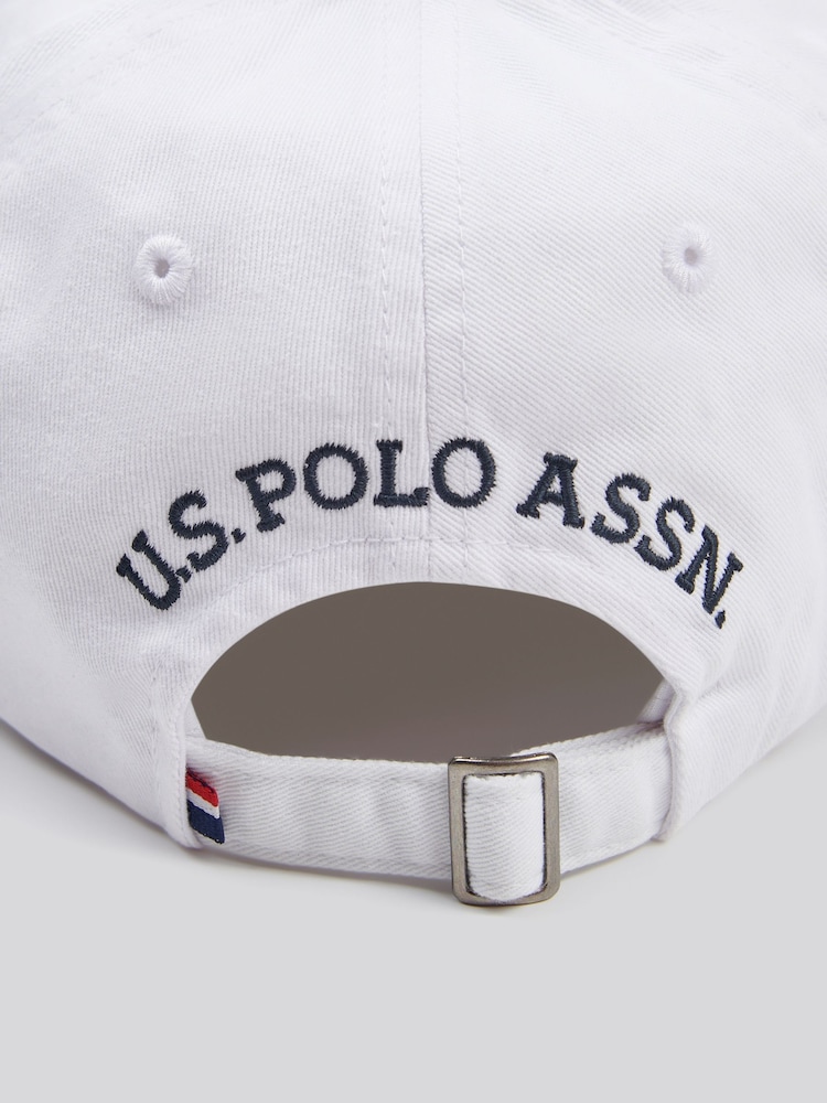 Weiß - U.S. Polo Assn. Mens Washed Casual 100% Cotton Cap - Bild 4 von 4