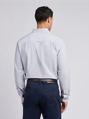 U.S. Polo Assn. Blue Mens Oxford Stripe 100% Cotton Shirt - Image 4 of 6