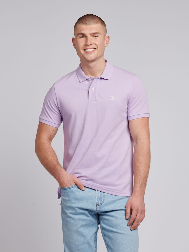 U.S. Polo Assn. Mens Pique 100% Cotton Polo Shirt - صورة 1 من 7