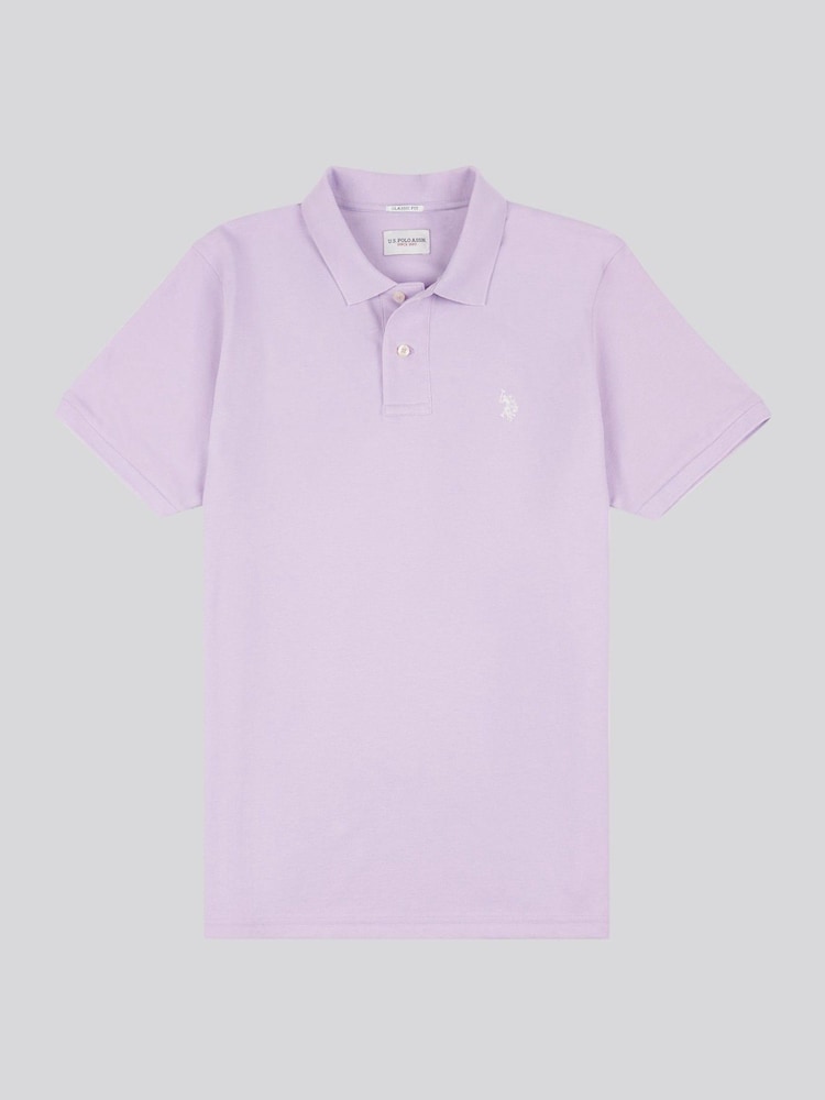 U.S. Polo Assn. Purple Mens Pique 100% Cotton Polo Shirt - Image 5 of 7