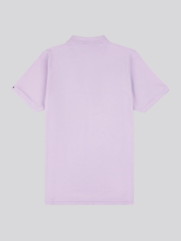 U.S. Polo Assn. Purple Mens Pique 100% Cotton Polo Shirt - Image 6 of 7