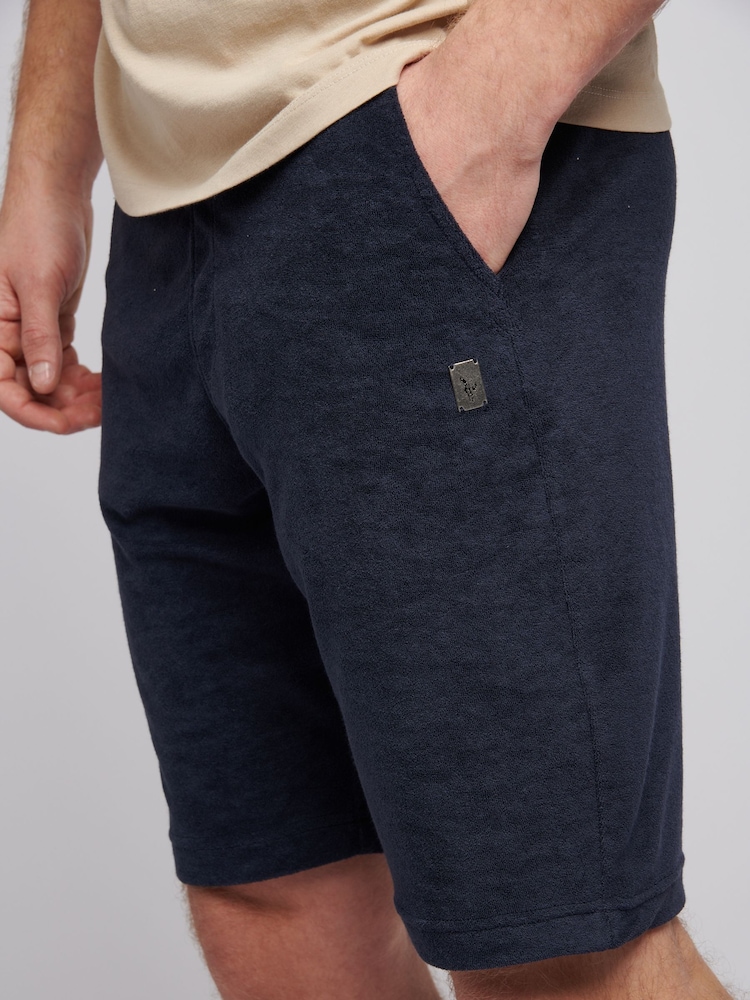 U.S. Polo Assn. Blue Mens Terry Drawstring 100% Cotton Shorts - Image 2 of 7