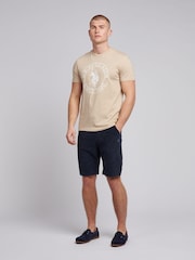 U.S. Polo Assn. Blue Mens Terry Drawstring 100% Cotton Shorts - Image 3 of 7