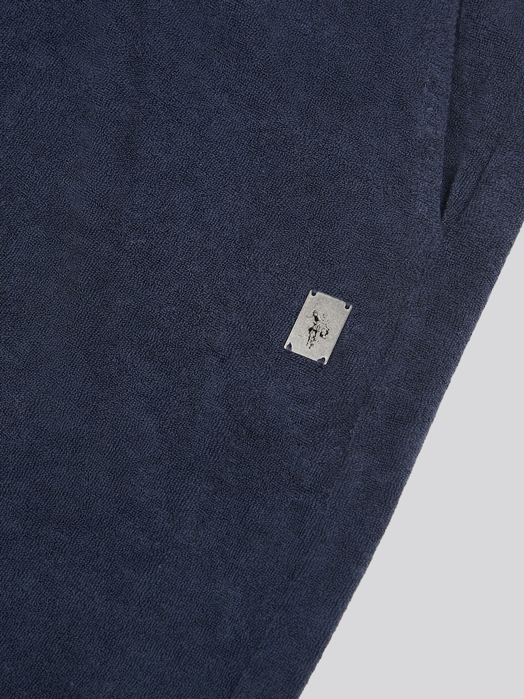 U.S. Polo Assn. Blue Mens Terry Drawstring 100% Cotton Shorts - Image 7 of 7