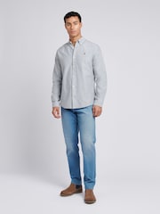 U.S. Polo Assn. Green Mens Peached 100% Cotton Oxford Shirt - Image 3 of 5