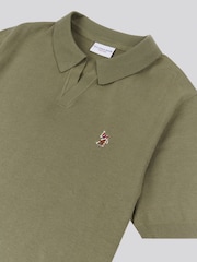أخضر - من U.S. Polo Assn. قميص بولو بياقة صغيرة من قطن ممشط 100% للرجال - صورة 7 من 7