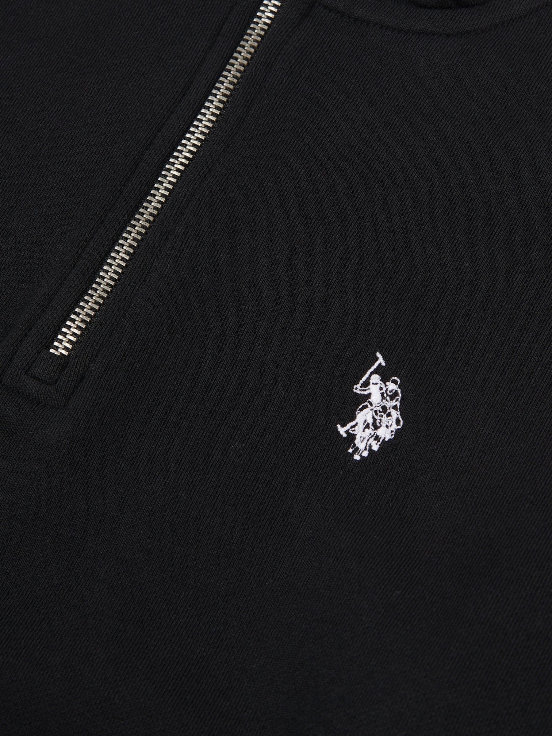 Buy U.S. Polo Assn. Black Mens Classic Fit Quarter Zip Sweatshirt