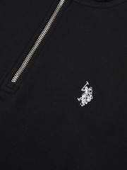 U.S. Polo Assn Black Mens 1/4 Zip Sweatshirt - Image 8 of 9