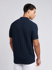Blau - U.S. Polo Assn. Mens Zip Knit Polo Shirt - Bild 4 von 7