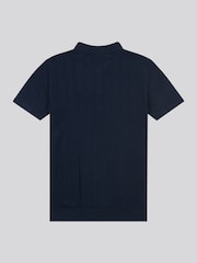 Blau - U.S. Polo Assn. Mens Zip Knit Polo Shirt - Bild 6 von 7