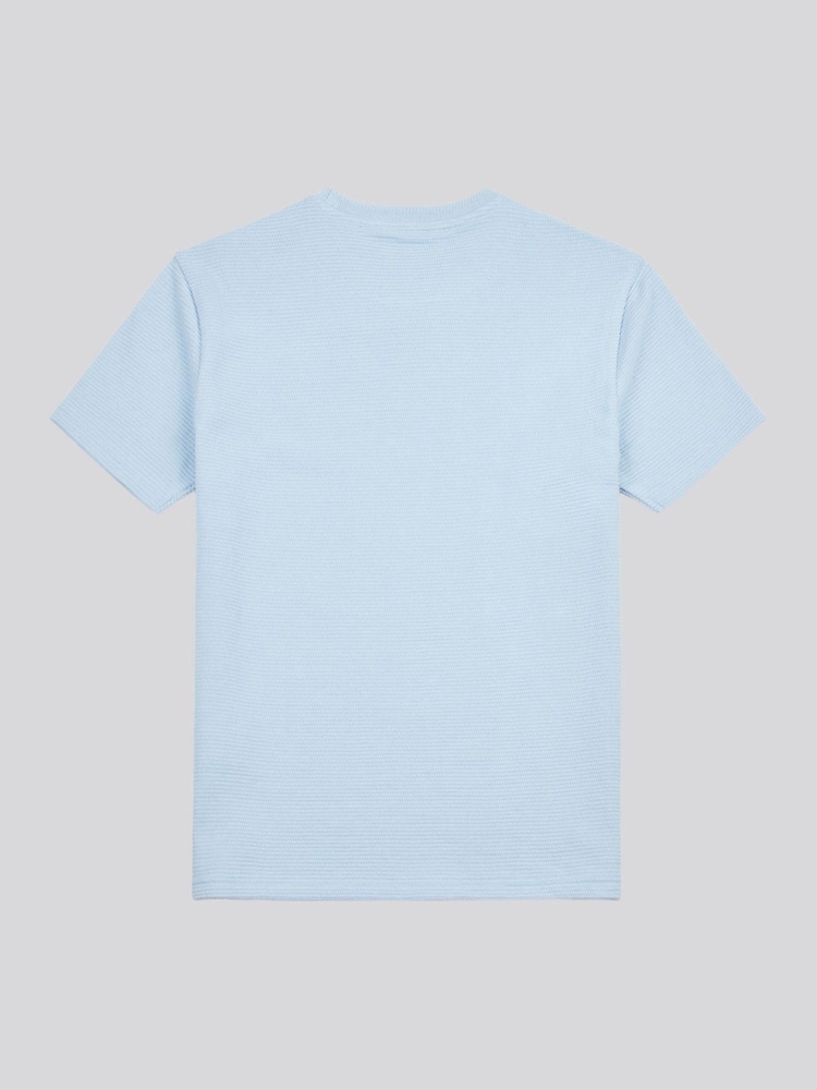 U.S. Polo Assn. Blue Mens Texture Double Horsemen 100% Cotton T-Shirt - Image 2 of 3