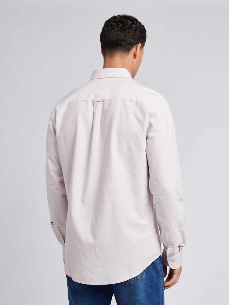U.S. Polo Assn. Natural Mens Peached 100% Cotton Oxford Shirt - Image 2 of 6