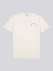 U.S. Polo Assn. Cream Mens Front Back Print 100% Cotton Graphic T-Shirt - Image 1 of 3