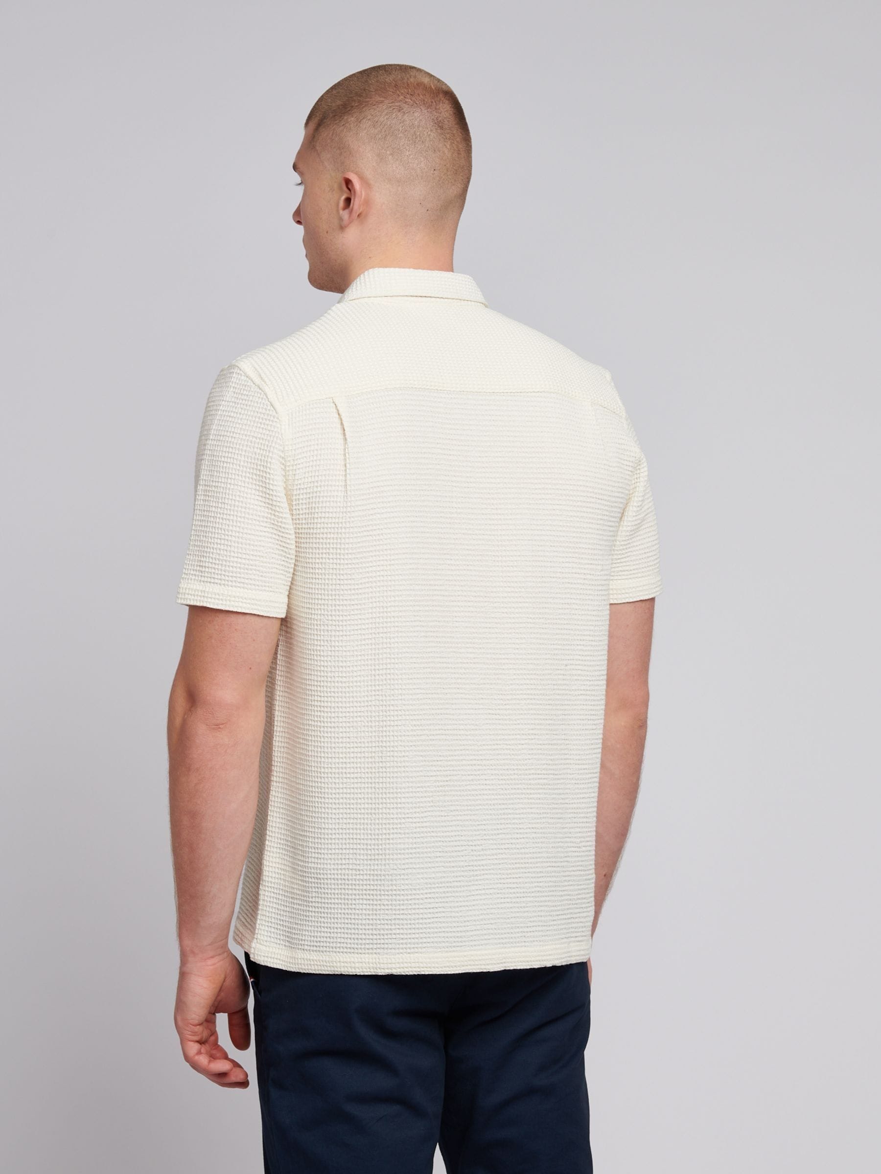 Buy U.S. Polo Assn. White Mens Textured Waffle Short Sleeve 100