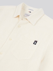 U.S. Polo Assn. White Mens Textured Waffle Short Sleeve 100% Cotton Shirt - Image 7 of 7
