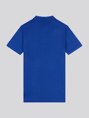 Синий - U.S. Polo Assn Mens Stripe Textured Zip Polo Shirt - Image 6 of 7
