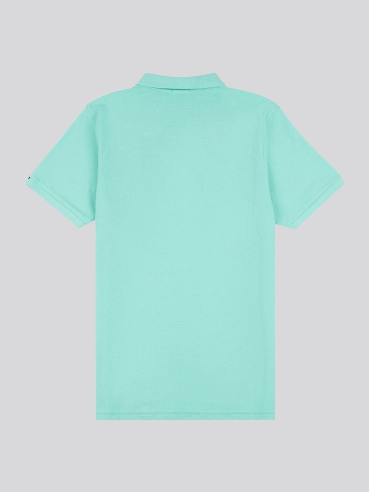 U.S. Polo Assn. Blue Mens Pique 100% Cotton Polo Shirt - Image 6 of 7