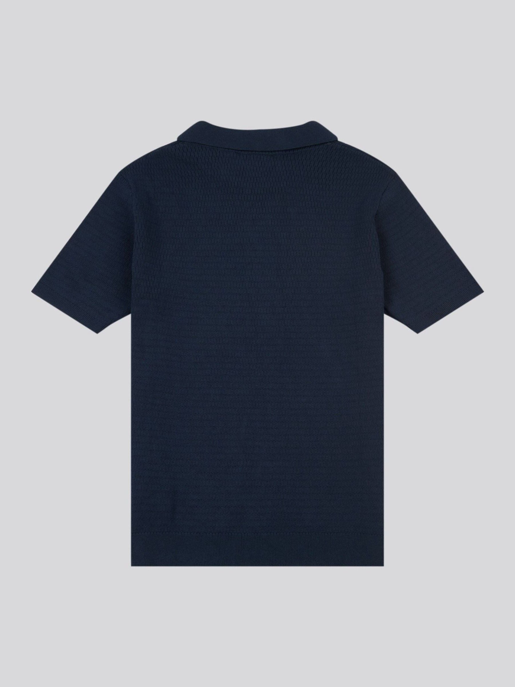 ★★ ★★ South Blue Black Logo Open Collar Polo Buy U.S. Polo Assn. Blue Mens Texture Open Collar Knit 100