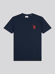 U.S. Polo Assn. Blue Mens Large Double Horsemen 100% Cotton T-Shirt - Image 1 of 4