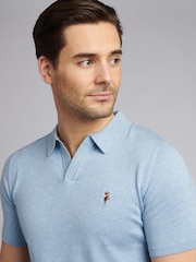 U.S. Polo Assn. dark Blue Mens Combed 100% Cotton Revere Polo Shirt - Image 2 of 6