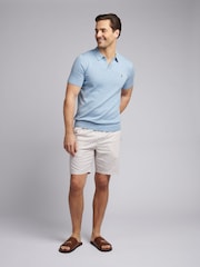 U.S. Polo Assn. dark Blue Mens Combed 100% Cotton Revere Polo Shirt - Image 4 of 6