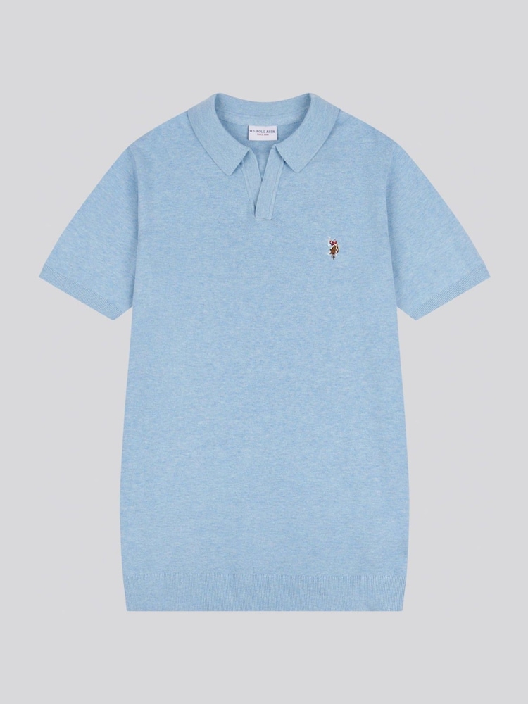 U.S. Polo Assn. dark Blue Mens Combed 100% Cotton Revere Polo Shirt - Image 5 of 6