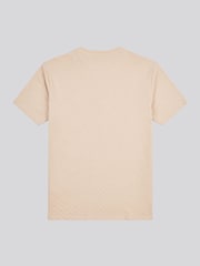 U.S. Polo Assn. Natural Mens Check Texture 100% Cotton T-Shirt - Image 2 of 3