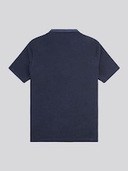 U.S. Polo Assn. Blue Mens Terry Revere Collar 100% Cotton Polo Shirt - Image 2 of 3