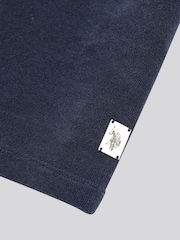 U.S. Polo Assn. Blue Mens Terry Revere Collar 100% Cotton Polo Shirt - Image 3 of 3