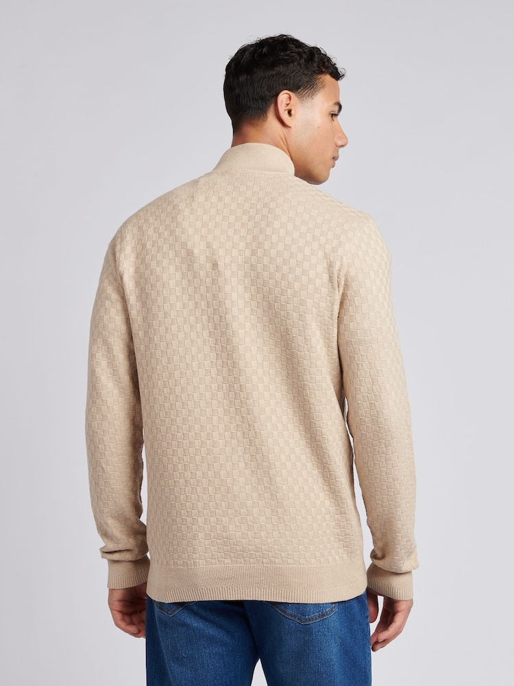 Naravni - U.S. Polo Assn. Mens Checkerboard širok visok ovratnik; s širokim visokim ovratnikom 1/4 Pleteni pulover z zadrgo - Slika 2 iz 9 Naravni - U.S. Polo Assn. Mens Checkerboard širok visok ovratnik; s širokim visokim ovratnikom 1/4 Pleteni pulover z zadrgo - Slika 2 iz 9