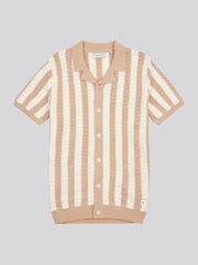 U.S. Polo Assn. Mens Crochet Knit Open Collar 100% Cotton Polo Shirt - Image 5 of 7