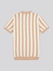 U.S. Polo Assn. Mens Crochet Knit Open Collar 100% Cotton Polo Shirt - Image 6 of 7