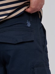 U.S. Polo Assn. Blue Mens Dobby Weave Cargo Shorts - Image 2 of 7
