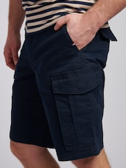 U.S. Polo Assn. Blue Mens Dobby Weave Cargo Shorts - Image 4 of 7