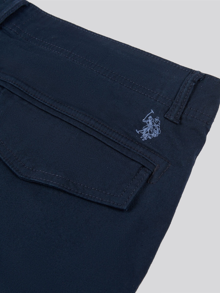 U.S. Polo Assn. Blue Mens Dobby Weave Cargo Shorts - Image 7 of 7 U.S. Polo Assn. Blue Mens Dobby Weave Cargo Shorts - Image 7 of 7