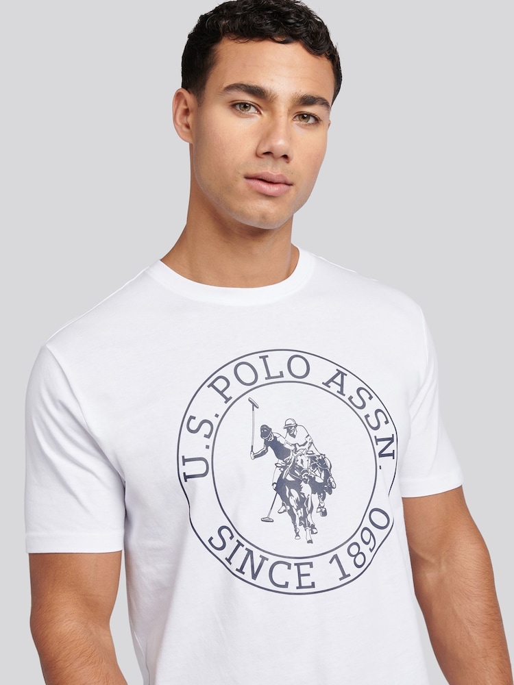 U.S. Polo Assn. Mens Circle Print 100% Cotton T-Shirt - Bild 2 von 7