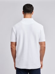 U.S. Polo Assn. White Mens Textured Double Horsemen 100% Cotton Polo Shirt - Image 2 of 7