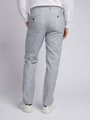 U.S. Polo Assn. Blue Mens Linen Blend Yarn Dyed Woven Trousers - Image 2 of 9