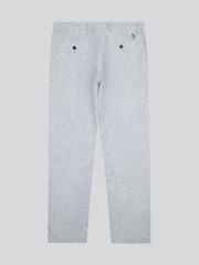 U.S. Polo Assn. Blue Mens Linen Blend Yarn Dyed Woven Trousers - Image 6 of 9