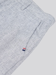 U.S. Polo Assn. Blue Mens Linen Blend Yarn Dyed Woven Trousers - Image 9 of 9