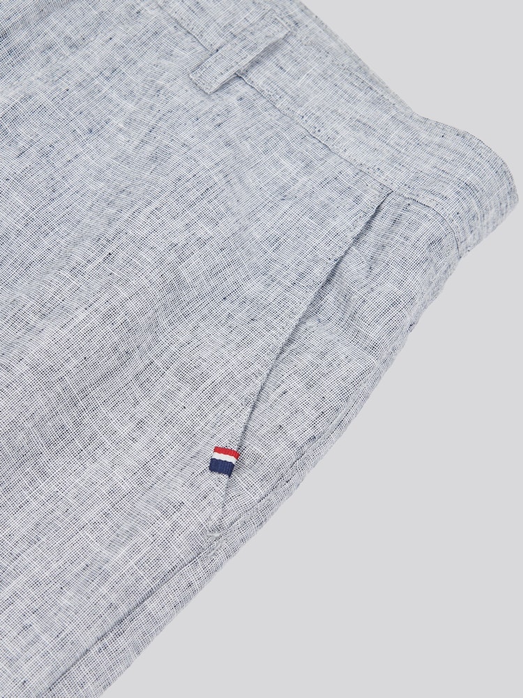 U.S. Polo Assn. Blue Mens Linen Blend Yarn Dyed Woven Trousers - Image 9 of 9