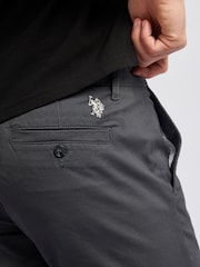 U.S. Polo Assn. Light Grey Mens Classic Chinos Trousers - Image 2 of 8