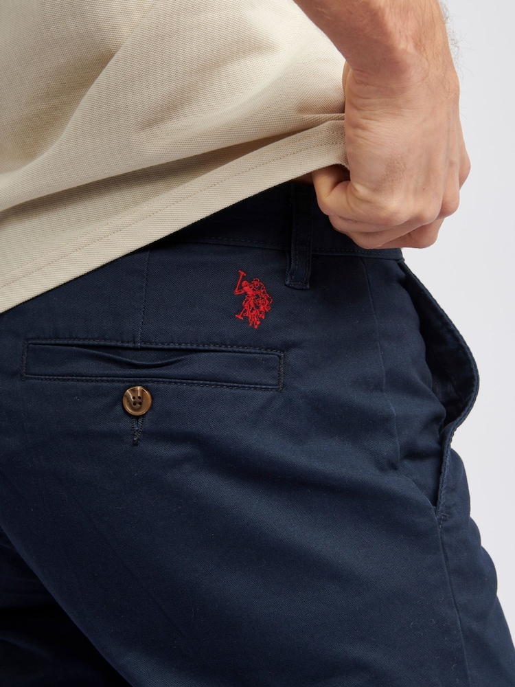 U.S. Polo Assn. Blue Mens Classic Chinos Shorts - Image 2 of 7 U.S. Polo Assn. Blue Mens Classic Chinos Shorts - Image 2 of 7
