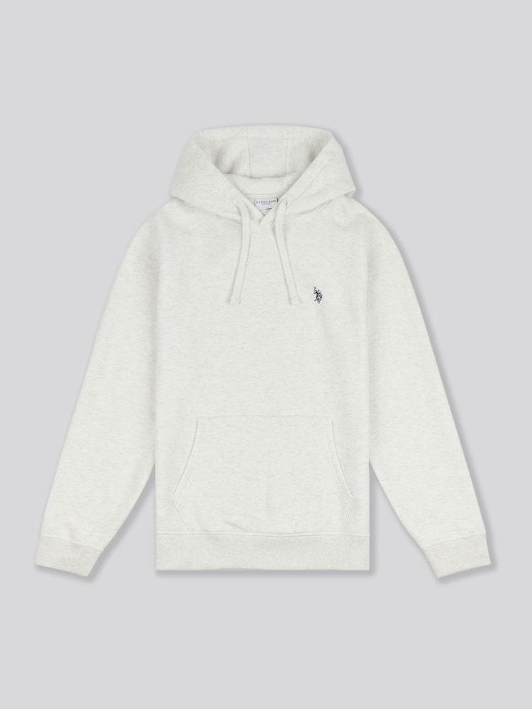 U.S. Polo Assn. Grey Mens Double Horsemen Herringbone Hoodie - Image 1 of 3