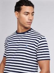 Синий - US Polo Assn. Мужская футболка в полоску из 100% хлопка - Image 2 of 7